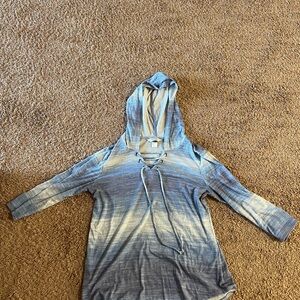 Christopher & Banks Blue and White Striped Top